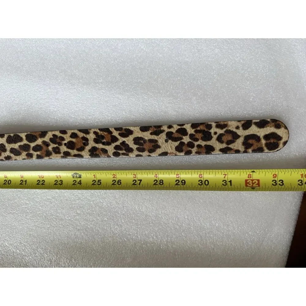 New Alxiliary Leopard CALFHAIR Leather Belt XXS 2XS